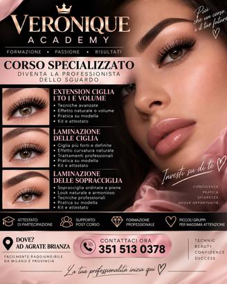 corso extension ciglia personalizzato