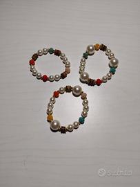 Bracciale con perle e pietre 