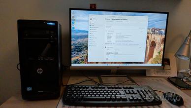 HP Pro Win11pro i5 256ssd 1Tbhdd 8ram + 27 polli