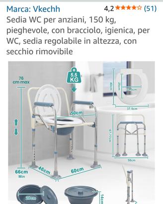 SEDIA WATER PER ANZIANI