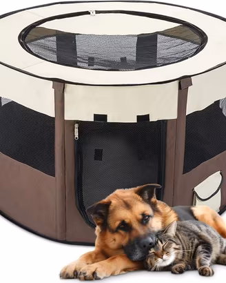 Recinto box pieghevole per cani e gatti Allsopets