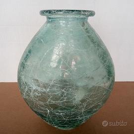 Grande vaso in vetro Verde-Azzurro
