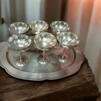 calici champagne più vassoio