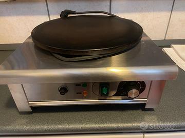 Piastra crepes professionale vassoio estraibile