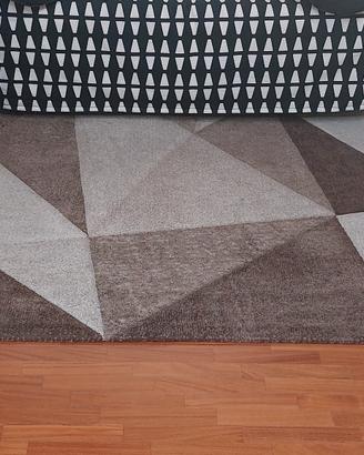 Tappeto geometrico 230x160 toni beige e marrone