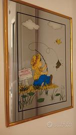Quadro a specchio vintage '70 - Bimbo Pescatore