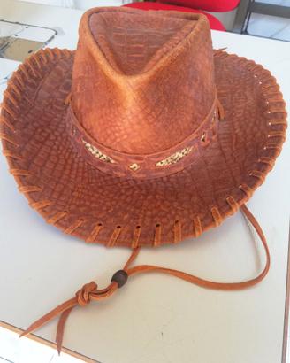 Cappello cowboy America cuoio