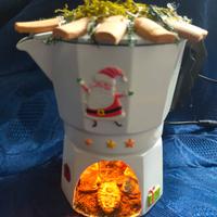 Presepe Moka Caffettiera con luce varie misure
