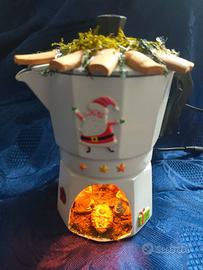 Presepe Moka Caffettiera con luce varie misure