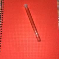 UN PICCOLO CONTENITORE/PROVETTA NUOVA,IN VETRO E T