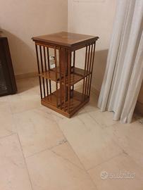 libreria girevole vintage anni 70 in legno