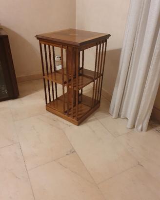 libreria girevole vintage anni 70 in legno