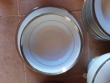 Servizio di piatti da 12 le perle Maison platino