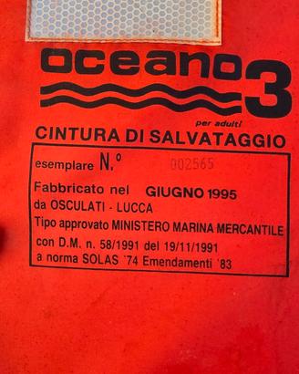 7 giubbotti di salvataggio 
