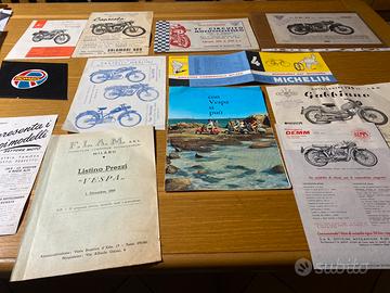 Depliant originali x moto d epoca.