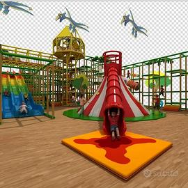 Vulcano, Gioco Innovativo con Arrampicata, Scivolo