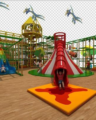 Vulcano, Gioco Innovativo con Arrampicata, Scivolo