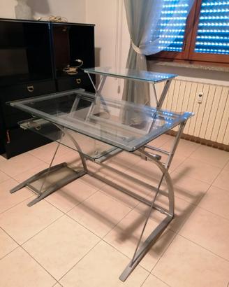 Scrivania trasparente in Vetro