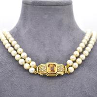 Collana Damiani perle e diamanti