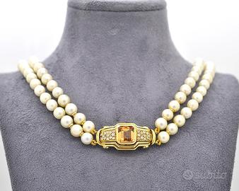Collana Damiani perle e diamanti