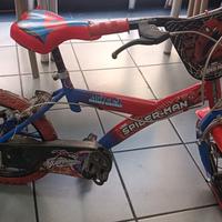 bicicletta misura 16 spiderman 