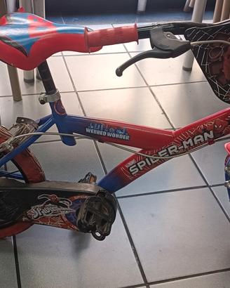 bicicletta misura 16 spiderman 