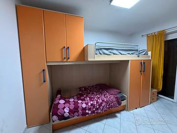 Cameretta con letto a castello doppia