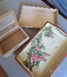 OGGETTI IN LEGNO PER DECOUPAGE
