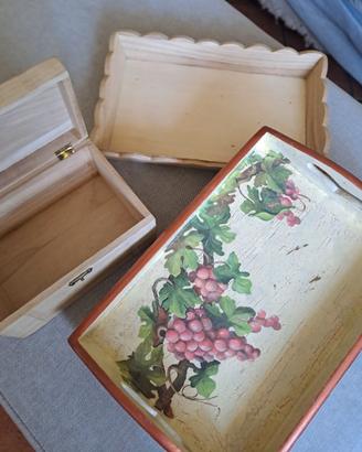 OGGETTI IN LEGNO PER DECOUPAGE
