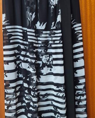 vestito estivo floreale bianco nero 