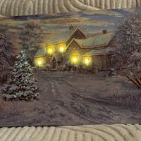 Quadro natalizio con luci