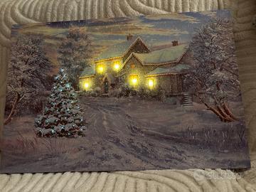 Quadro natalizio con luci