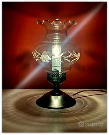 Lampade da comodino con paralume in cristallo