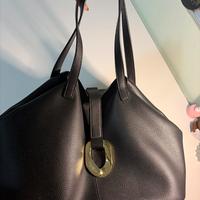 Borsa nera a spalla Tosca Blu