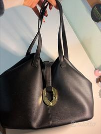 Borsa nera a spalla Tosca Blu