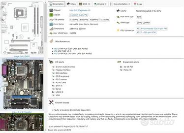 Scheda madre MSI G41M-P28 (Nuova) + Processore