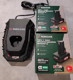 Batterie 4ah e caricatore 6ah parkside 