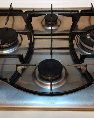 Piano cottura 4 fuochi Hotpoint Ariston - Acciaio 