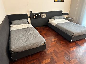 Letti singoli +materassi e pannellatura