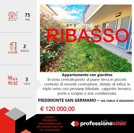 Appartamento recente costruzione con giardino