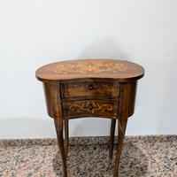 Comodino | Legno Intarsiato Stile Classico Vintage