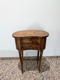 Comodino | Legno Intarsiato Stile Classico Vintage