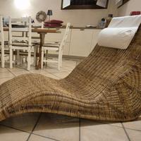 Chaise louge in vimini