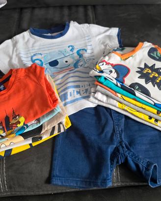 14 pezzi set vestiti da bambino 9/12 12/18