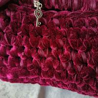 Clucth bag da 20cm bordeaux velluto
