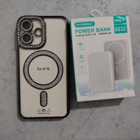 power bank magnetico  e custodia iphone 16