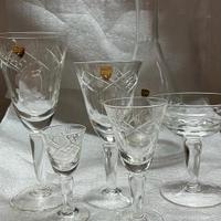 Servizio bicchieri in cristallo 