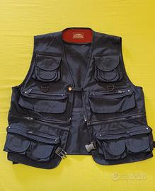 Gilet in tessuto multitasche Khaki Jungle