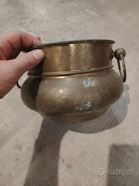 vaso fioriera in ottone 