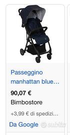 Passeggino leggero Giordani Manhattan